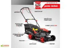 Tondeuse Thermique Autotractée 144,3 CC – 46 Cm 9 Tondeuse Thermique Autotractée 144,3 CC – 46 Cm -Garanta Jardin Magasin tondeuse thermique elem garden wttac46t144 22