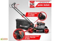 Tondeuse Thermique Autotractée 144,3 CC – 46 Cm 10 Tondeuse Thermique Autotractée 144,3 CC – 46 Cm -Garanta Jardin Magasin tondeuse thermique elem garden wttac46t144 22 hauteur coupe ajustable