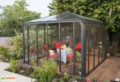 Garanta Jardin Magasin 22 Garanta Jardin Magasin -Garanta Jardin Magasin tonnelle fermee jardin hiver ledra aluminium gris polycarbonate 10m2 2