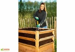 Tour De Culture Verticale En Bois De Mélèze 91 X 124 X 73 Cm -Garanta Jardin Magasin tour culture verticale bois meleze potager