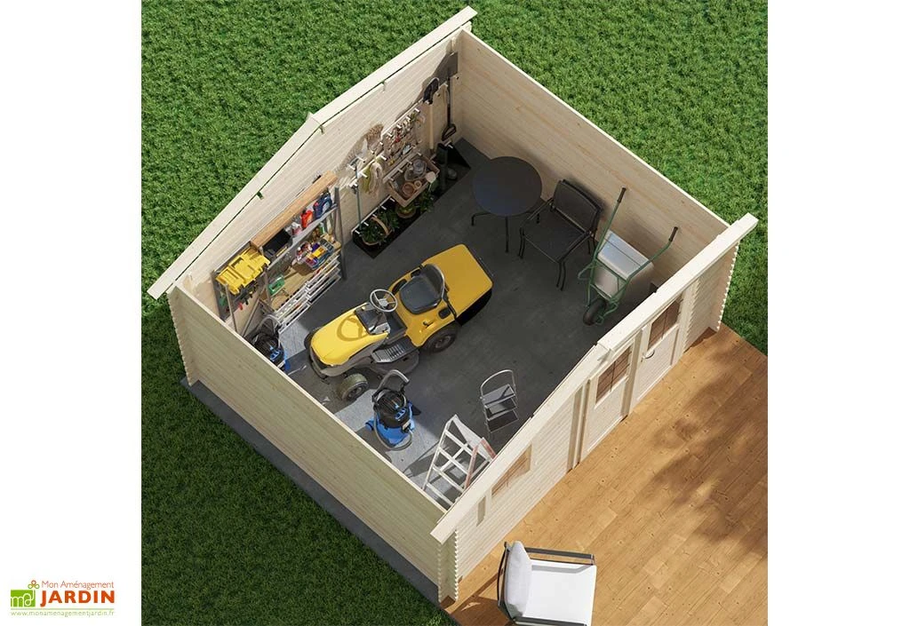 Abri De Jardin En Bois D’épicéa Brut Juno 13,9 M² 5 Abri De Jardin En Bois D’épicéa Brut Juno 13,9 M² – Image 3